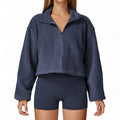 FAITHRISE CROP ZIP UP FLEECE JACKET