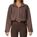 FAITHRISE CROP ZIP UP FLEECE JACKET