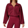 FAITHRISE CROP ZIP UP FLEECE JACKET
